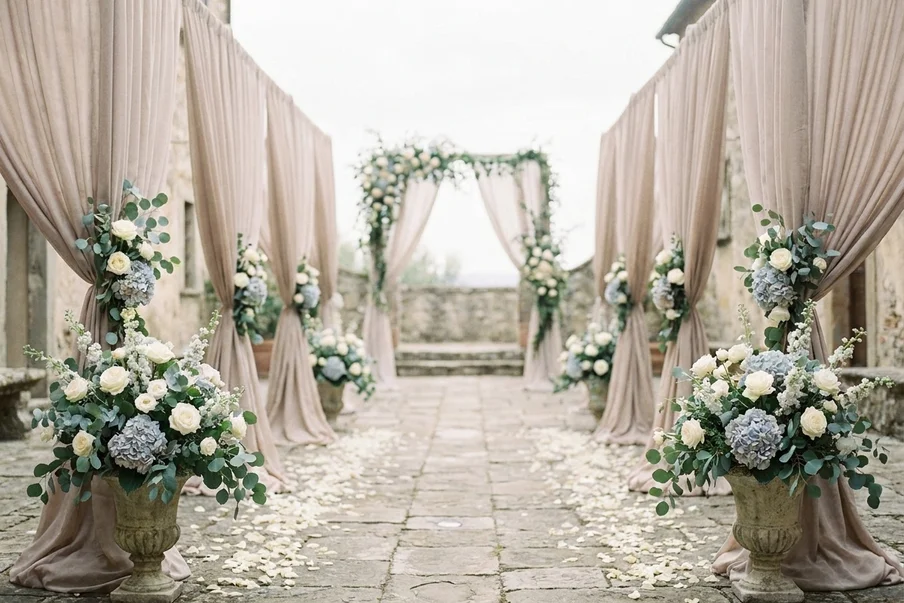 Wedding photography capturing candid ceremony and elegant couple portraits