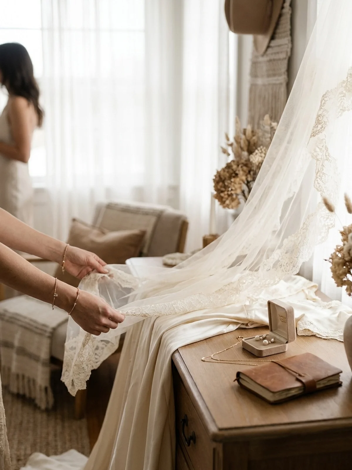 Photographer Iulian working calmly during a wedding session